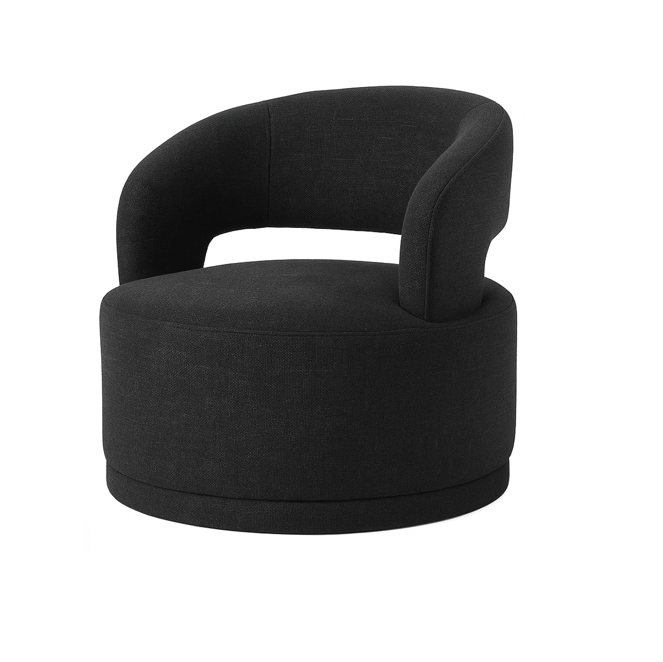 Interior Ave - Coco Milan Swivel Accent Chair - Black V355-IA-OCC-COC-BLK