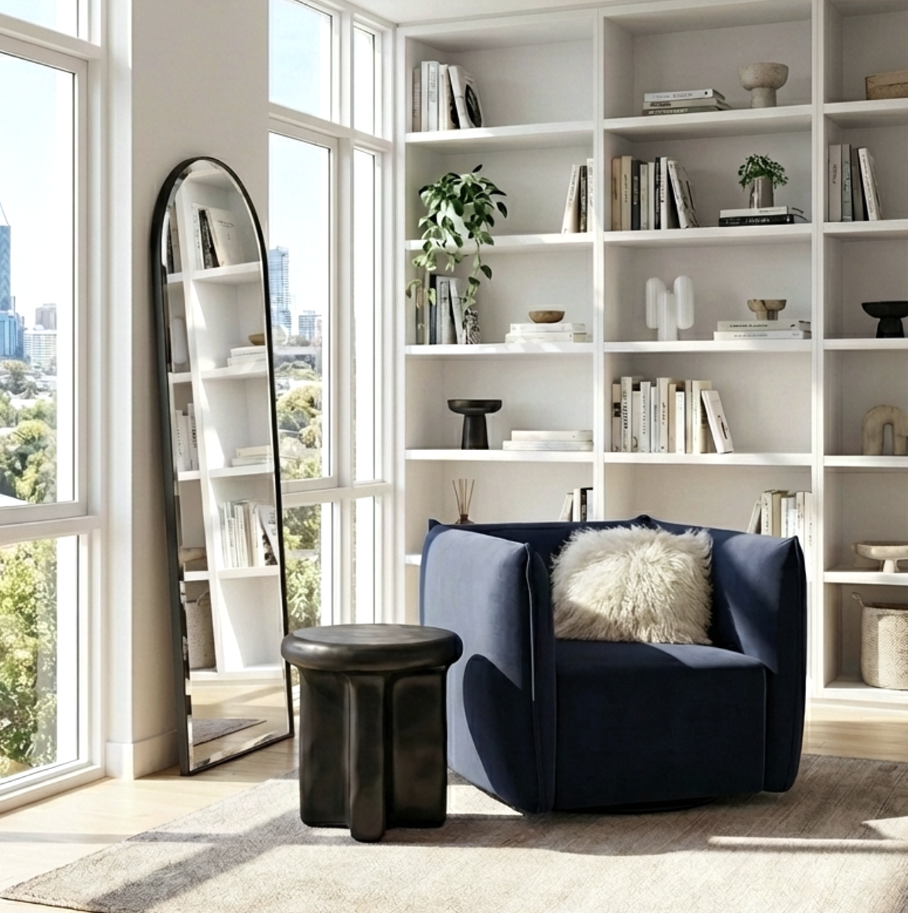 Interior Ave - Havana Velvet Accent Chair - Indigo V355-IA-OCC-HAV-INDB