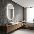 Interior Ave - 50 x 100cm Oval Frameless LED Bathroom Mirror V355-IA-OWM-50100