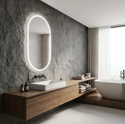 Interior Ave - 50 x 100cm Oval Frameless LED Bathroom Mirror V355-IA-OWM-50100