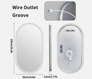 Interior Ave - 50 x 100cm Oval Frameless LED Bathroom Mirror V355-IA-OWM-50100