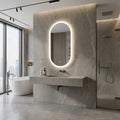 Interior Ave - 50 x 80cm Oval Frameless LED Bathroom Mirror V355-IA-OWM-5080