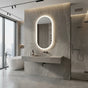 Interior Ave - 50 x 80cm Oval Frameless LED Bathroom Mirror V355-IA-OWM-5080