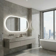 Interior Ave - 60 x 120cm Oval Frameless LED Bathroom Mirror V355-IA-OWM-60120