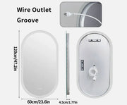 Interior Ave - 60 x 120cm Oval Frameless LED Bathroom Mirror V355-IA-OWM-60120