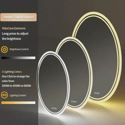 Interior Ave - 50 x 70cm Oval Frameless LED Bathroom Mirror V355-IA-OWM-70