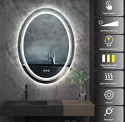 Interior Ave - 60 x 80cm Oval Frameless LED Bathroom Mirror V355-IA-OWM-80