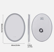 Interior Ave - 60 x 80cm Oval Frameless LED Bathroom Mirror V355-IA-OWM-80