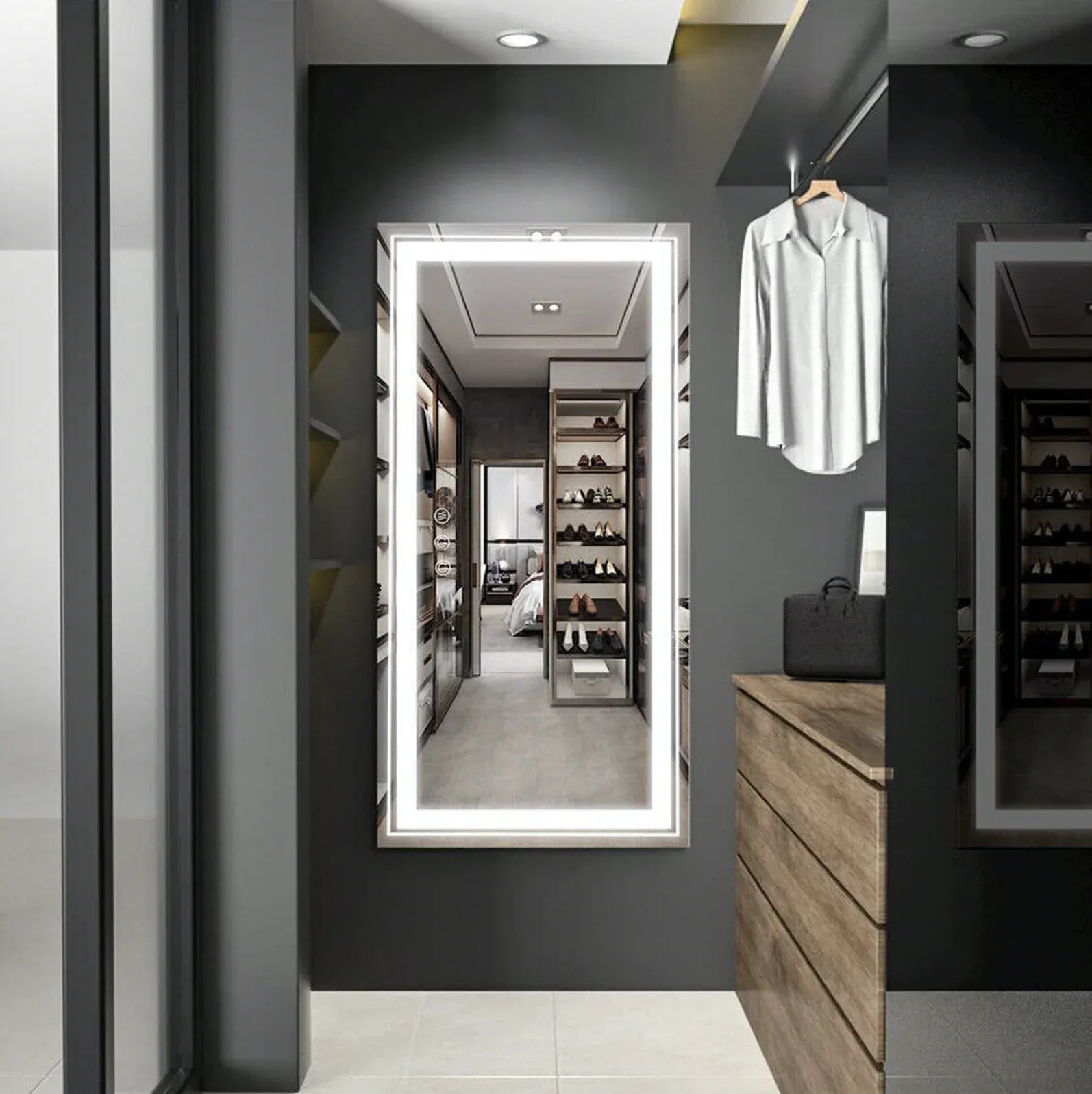Interior Ave - 100 x 60cm Rectangle Frameless LED Bathroom Mirror V355-IA-RWM-10060