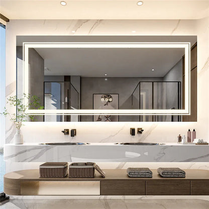 Interior Ave - 100 x 60cm Rectangle Frameless LED Bathroom Mirror V355-IA-RWM-10060