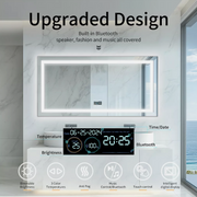 Interior Ave - 80 x 160cm Rectangle Frameless LED Bathroom Mirror - Bluetooth V355-IA-RWM-16080-BT
