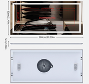 Interior Ave - 80 x 160cm Rectangle Frameless LED Bathroom Mirror - Bluetooth V355-IA-RWM-16080-BT
