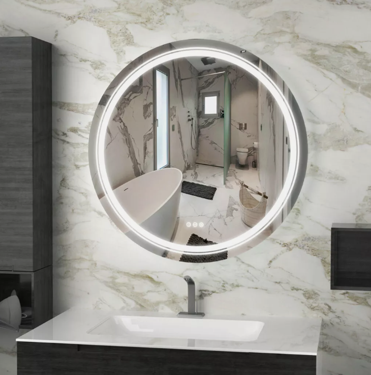 Interior Ave - 60cm Round Frameless LED Bathroom Mirror V355-IA-RWM-60