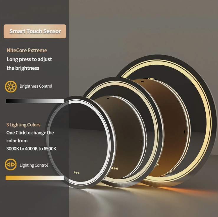 Interior Ave - 80cm Round Frameless LED Bathroom Mirror V355-IA-RWM-80