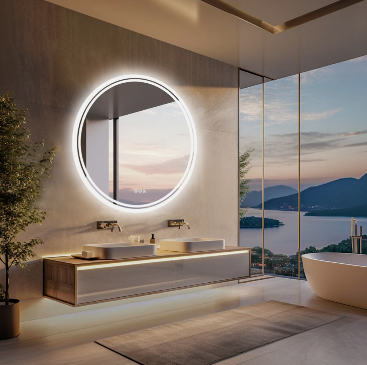 Interior Ave - 80cm Round Frameless LED Bathroom Mirror V355-IA-RWM-80