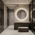 Interior Ave - 80cm Round Frameless LED Bathroom Mirror - Bluetooth V355-IA-RWM-80-BT