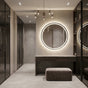 Interior Ave - 80cm Round Frameless LED Bathroom Mirror - Bluetooth V355-IA-RWM-80-BT