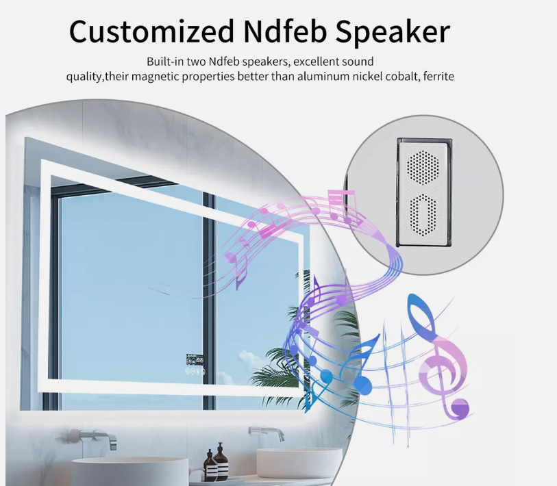 Interior Ave - 60 x 80cm Rectangle Frameless LED Bathroom Mirror - Bluetooth V355-IA-RWM-8060-BT