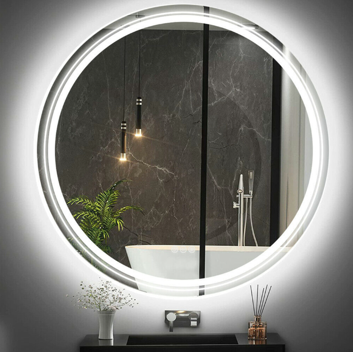 Interior Ave - 90cm Round Frameless LED Bathroom Mirror V355-IA-RWM-90