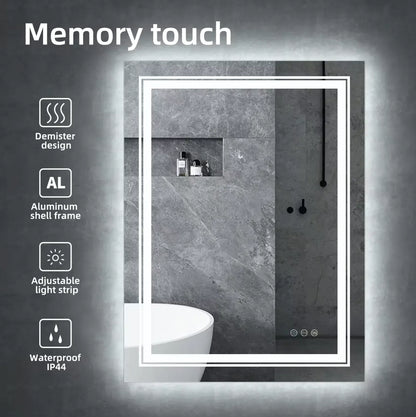 Interior Ave - 70 x 90cm Rectangle Frameless LED Bathroom Mirror V355-IA-RWM-9070