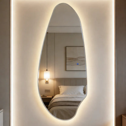 Interior Ave - Jewel Irregular LED Wall Mirror - Backlit Statement Mirror V355-IA-SM-JEW-FRA