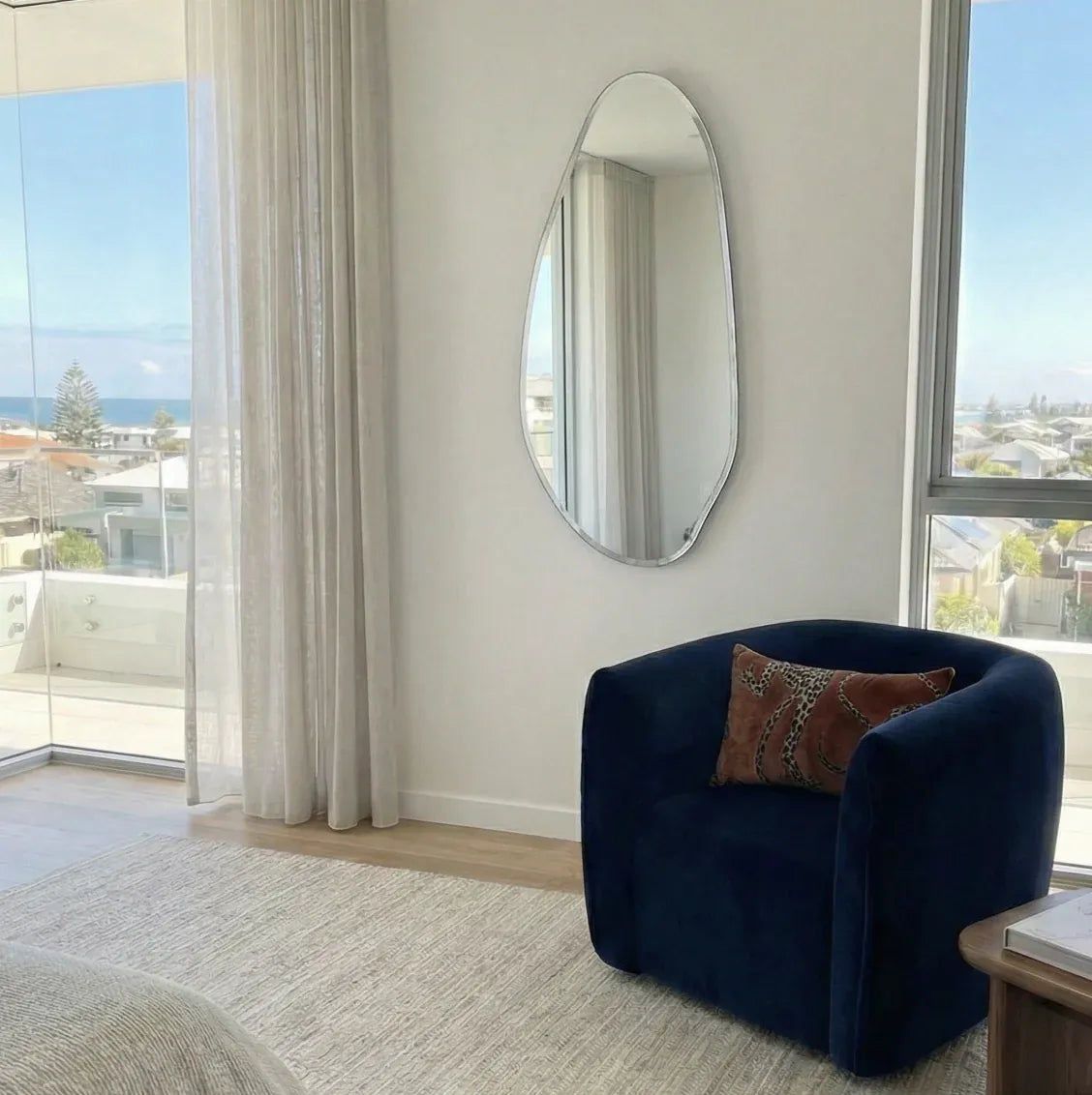 Interior Ave - Jewel Irregular LED Wall Mirror - Backlit Statement Mirror V355-IA-SM-JEW-FRA