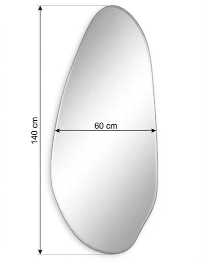 Interior Ave - Jewel Irregular LED Wall Mirror - Backlit Statement Mirror V355-IA-SM-JEW-FRA