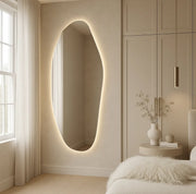 Interior Ave - Opal Irregular LED Wall Mirror - Backlit Statement Mirror V355-IA-SM-OPA-FRA