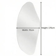 Interior Ave - Opal Irregular LED Wall Mirror - Backlit Statement Mirror V355-IA-SM-OPA-FRA