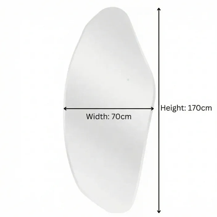 Interior Ave - Opal Irregular LED Wall Mirror - Backlit Statement Mirror V355-IA-SM-OPA-FRA