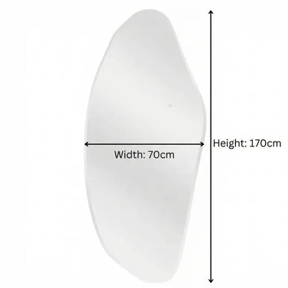 Interior Ave - Opal Irregular LED Wall Mirror - Backlit Statement Mirror V355-IA-SM-OPA-FRA