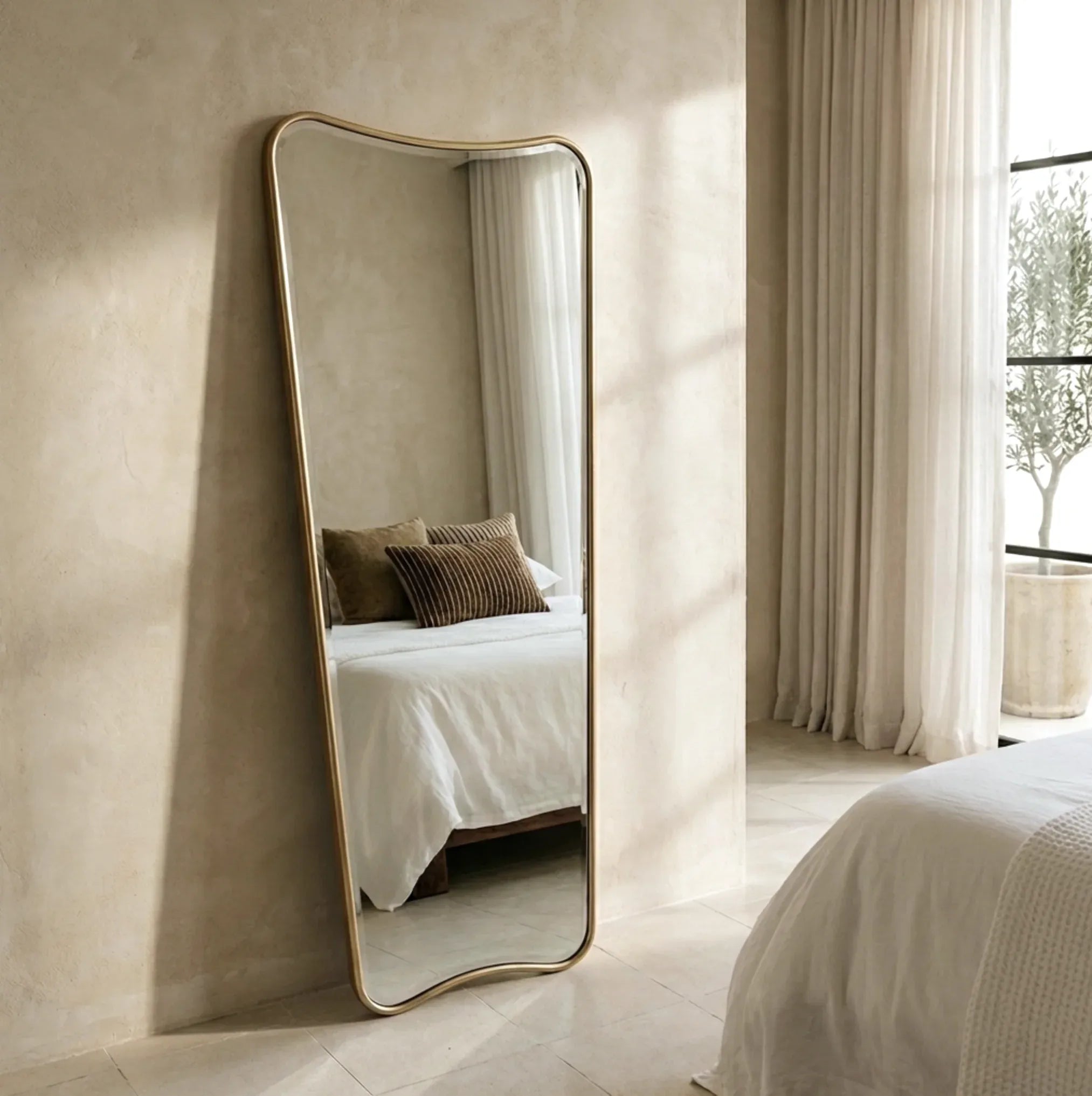 Interior Ave - Pierre Full Length Gold Frame Wall Mirror - Classic Statement V355-IA-SM-PIE-GOL