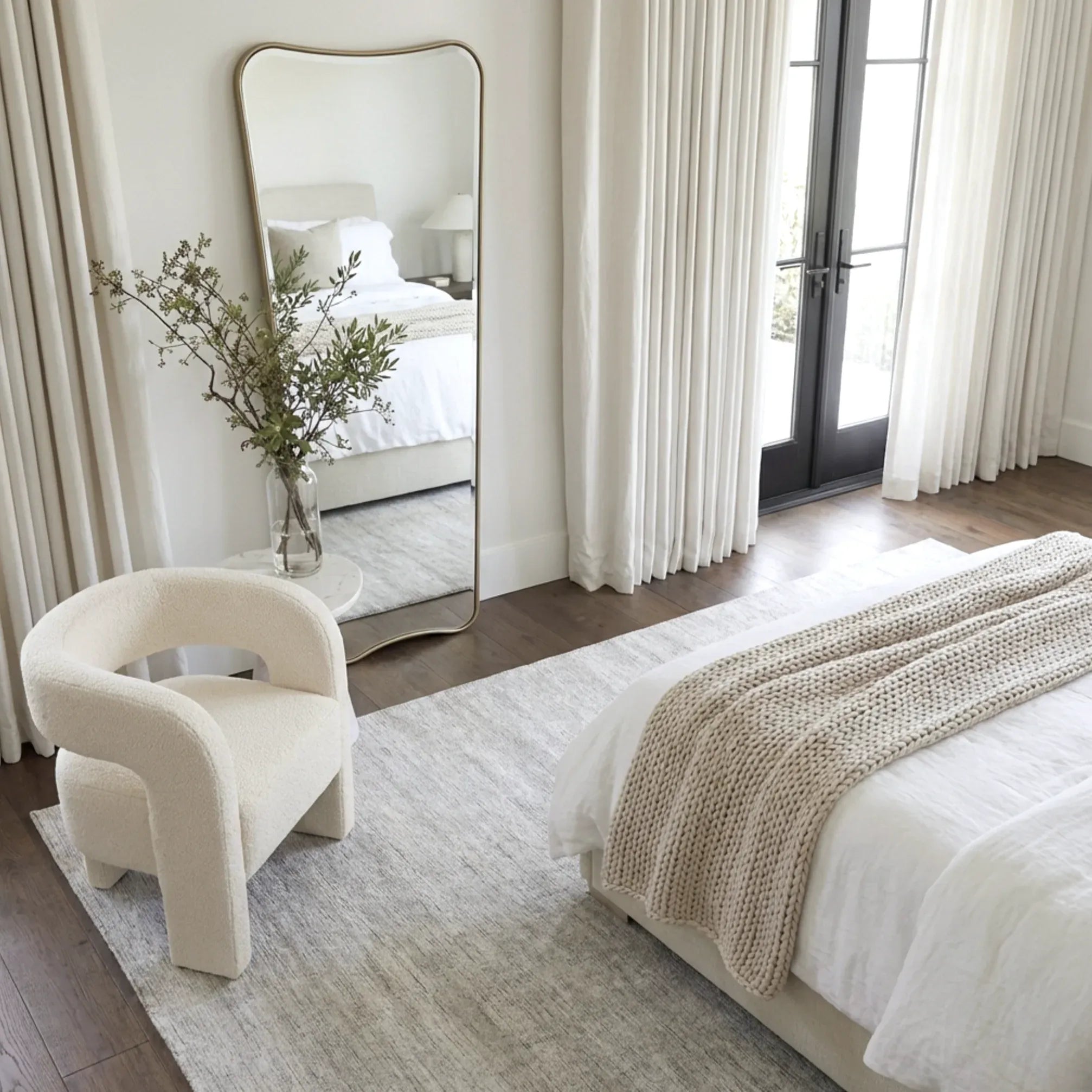 Interior Ave - Pierre Full Length Gold Frame Wall Mirror - Classic Statement V355-IA-SM-PIE-GOL