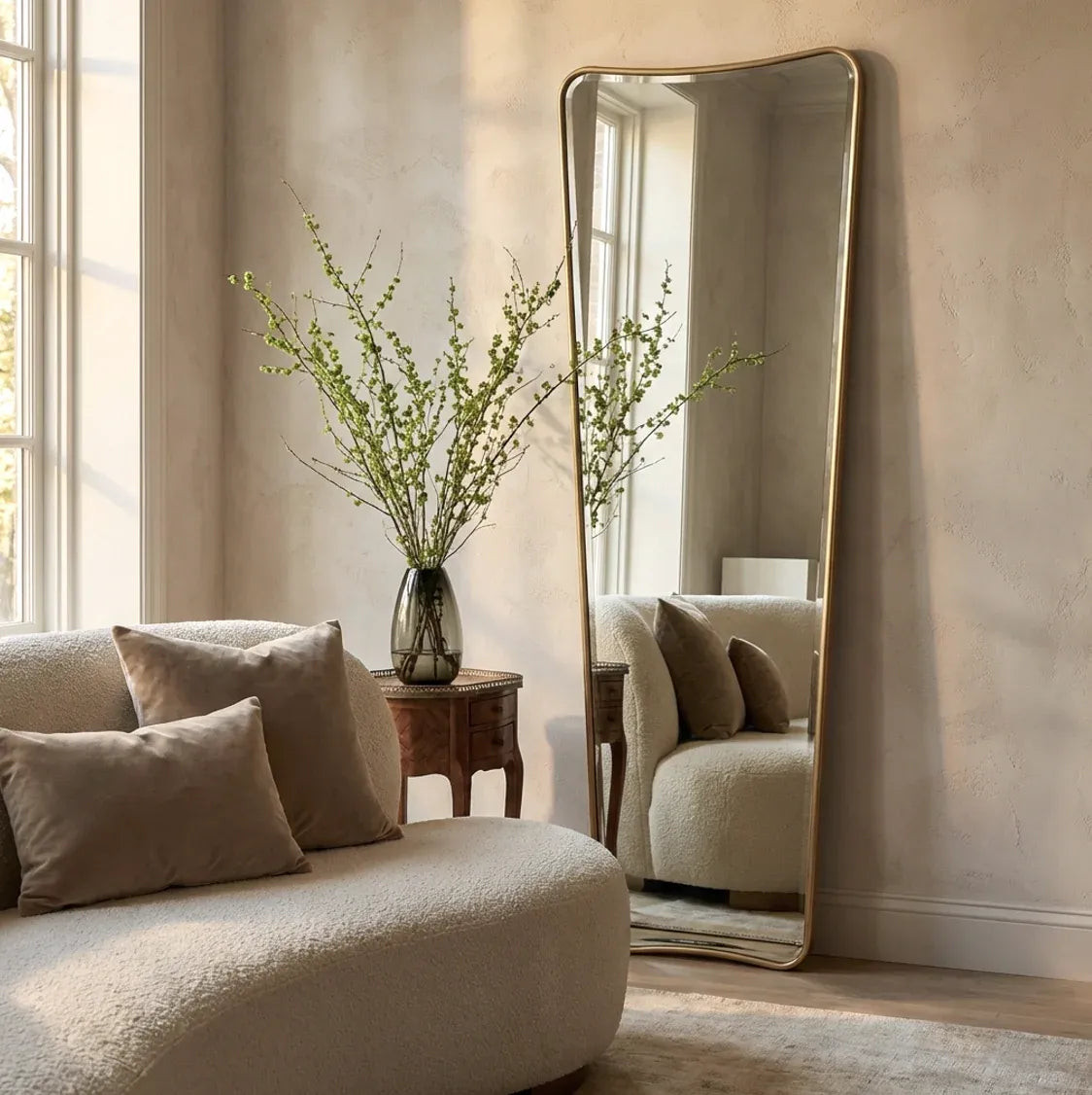 Interior Ave - Pierre Full Length Gold Frame Wall Mirror - Classic Statement V355-IA-SM-PIE-GOL