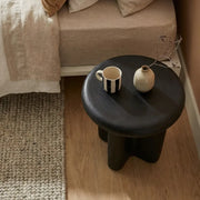 Interior Ave - Santorini Black Stone Side Table V355-IA-ST-SAN-BLA