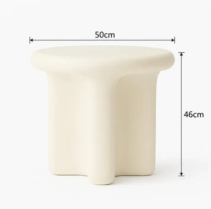 Interior Ave - Santorini Stone Side Table - Ivory V355-IA-ST-SAN-IVO