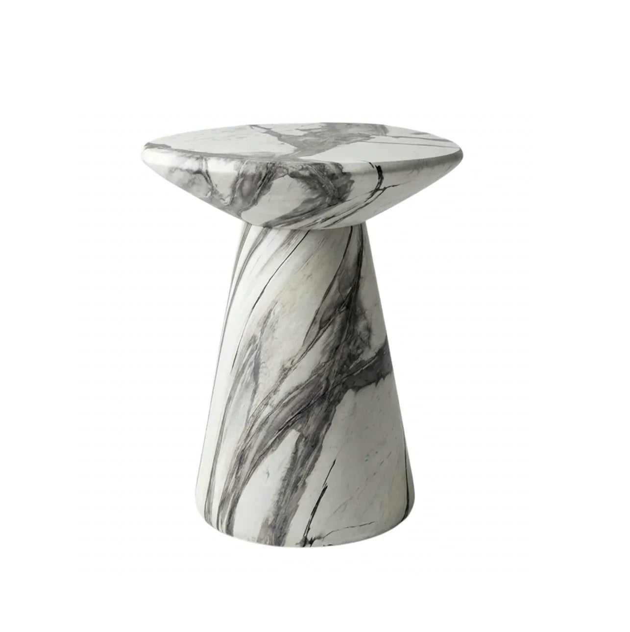 Interior Ave - Veneta Stone Side Table - Panda Marble Finish V355-IA-ST-VEN-PAN