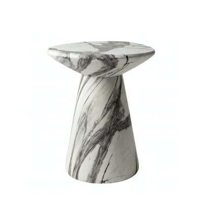 Interior Ave - Veneta Stone Side Table - Panda Marble Finish V355-IA-ST-VEN-PAN