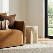 Interior Ave - Zelda Sculptural Stone Side Table - Sand Textured Accent V355-IA-ST-ZEL-SAN