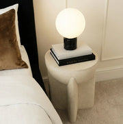 Interior Ave - Zelda Sculptural Stone Side Table - Sand Textured Accent V355-IA-ST-ZEL-SAN