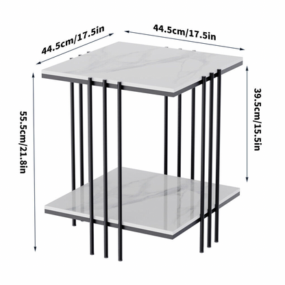 Interior Ave - Milano Black Square Side Table V355-IA-ST3-MB
