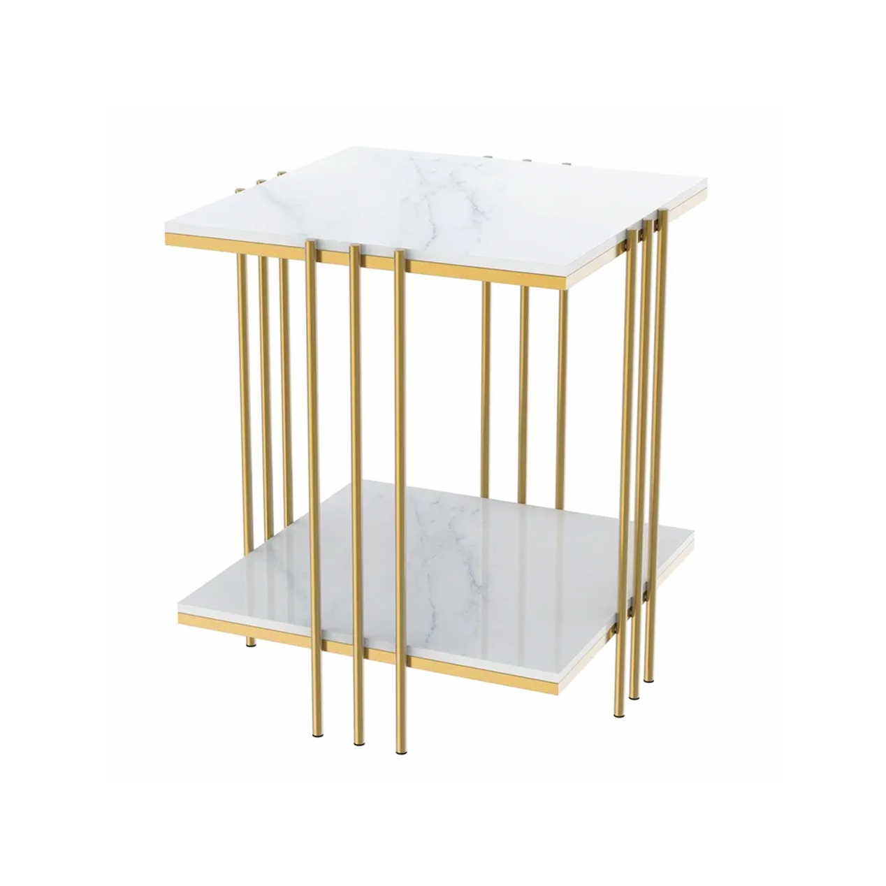 Interior Ave - Milano Gold Square Side Table V355-IA-ST4-MB
