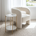 Interior Ave - Alba Gold Side Table V355-IA-ST6-MG
