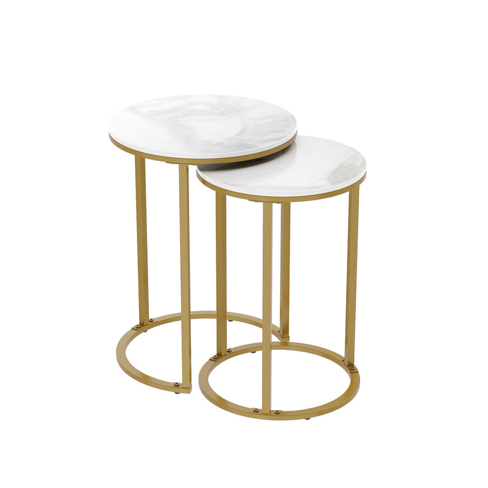 Interior Ave - Diva Gold Nested Side Table Set V355-IA-ST9-MG