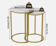 Interior Ave - Diva Gold Nested Side Table Set V355-IA-ST9-MG