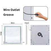 Interior Ave - 80 x 80cm Square Frameless LED Bathroom Mirror V355-IA-SWM-80