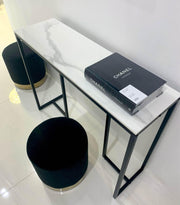 Interior Ave - Stone Marble Console - Marble & Black V355-JJ-XZ181