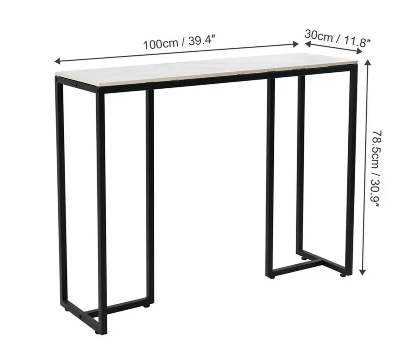 Interior Ave - Stone Marble Console - Marble & Black V355-JJ-XZ181