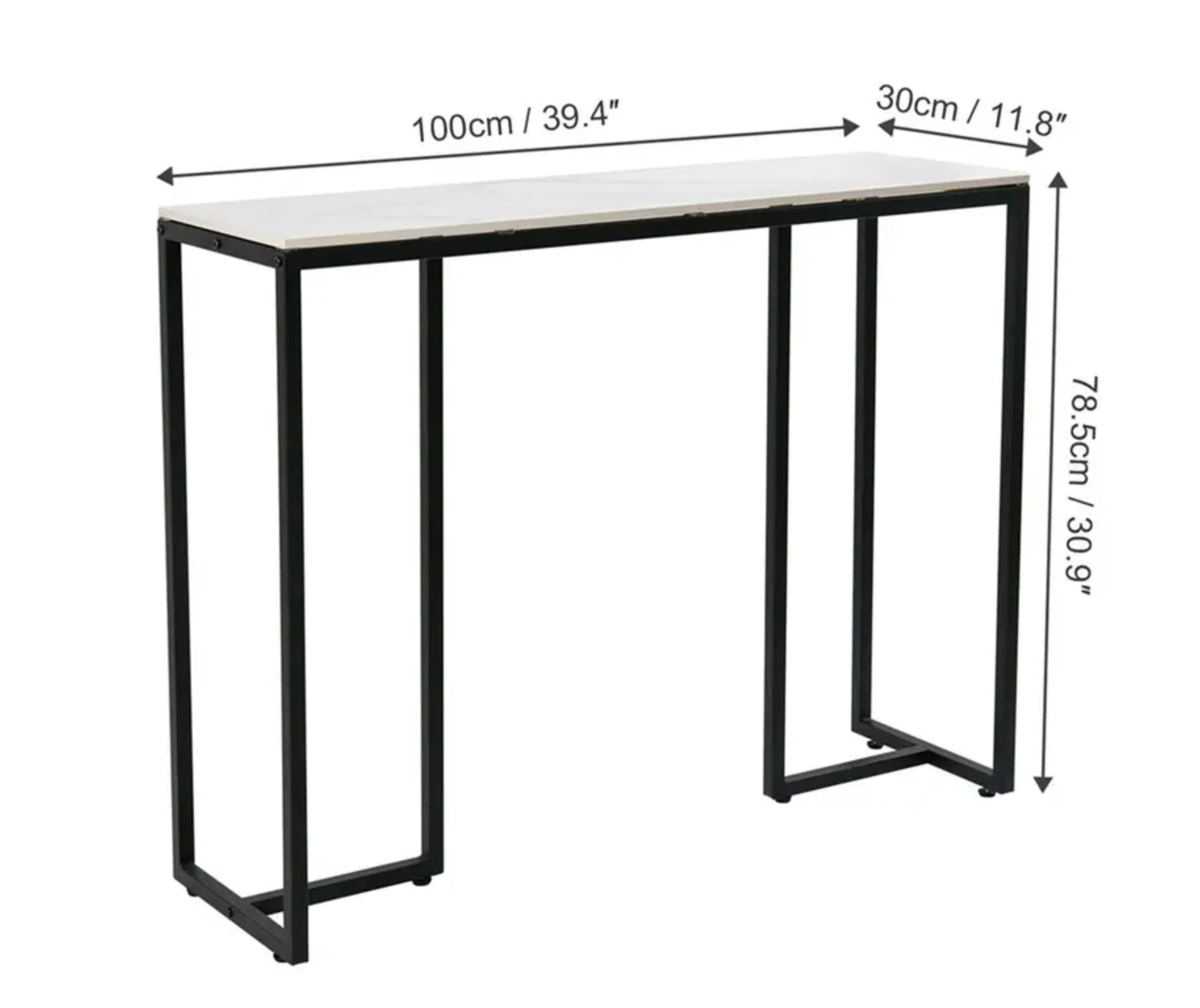 Interior Ave - Stone Marble Console - Marble & Black V355-JJ-XZ181
