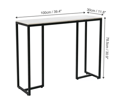 Interior Ave - Stone Marble Console - Marble & Black V355-JJ-XZ181